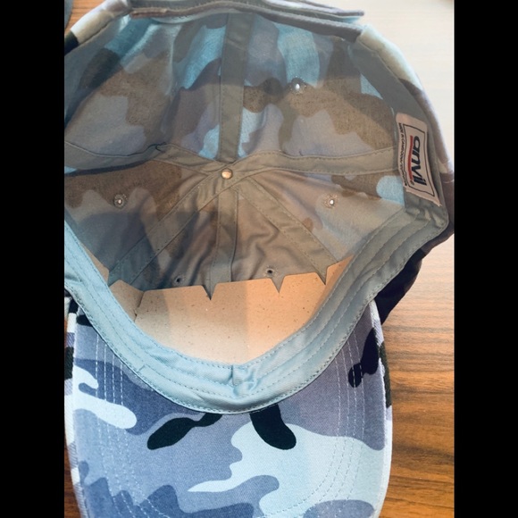 Blue Camo Cap adjustable Velcro close New NWT - Picture 5 of 6